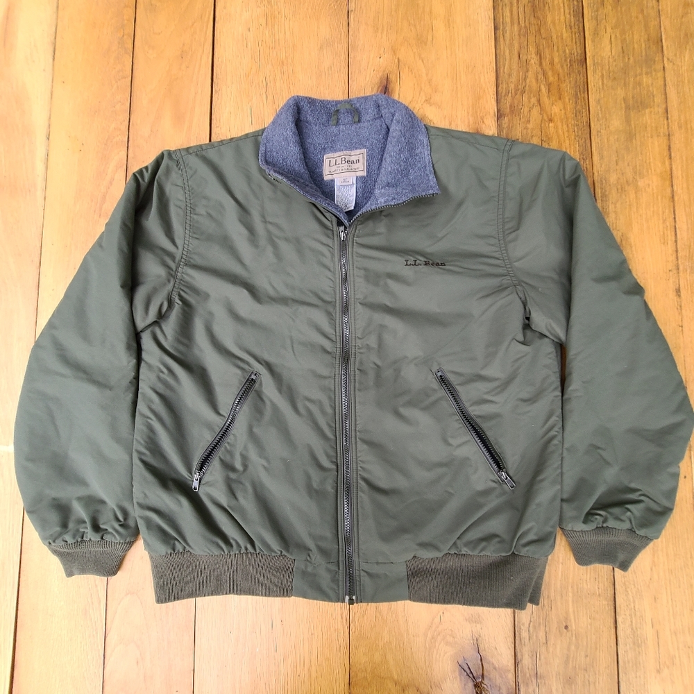 Vintage LL Bean Warm-Up Jacket Olive Green Men's M